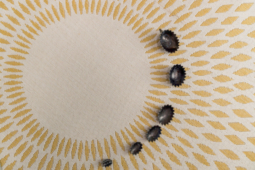 Round carpet indoor outdoor illusion