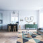 Tapis design Colton Bleu - AFKliving