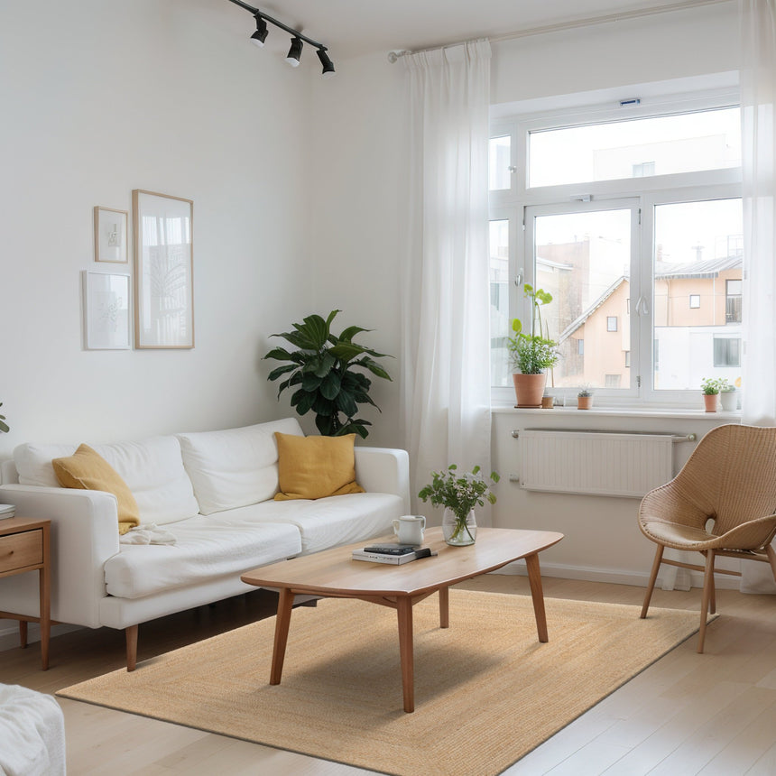Tapis design fait main en jute INDIRA - AFKliving