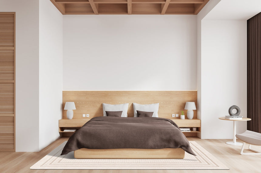Tapis design inspiration ethnique avec effet relief ESMEE - AFKliving