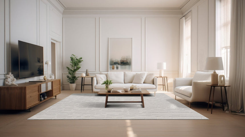 Tapis design ultra doux fait main en fibres naturelles MEGEVE - AFKliving