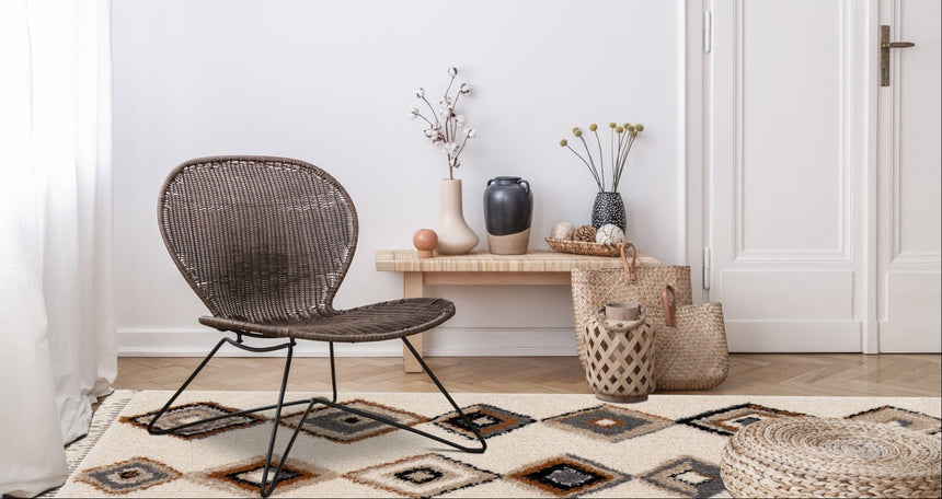 Tapis doux et design style ethnique MAZAGAN - AFKliving