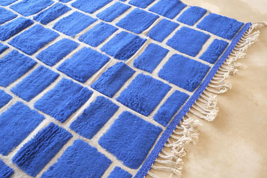 Tapis en laine à carreaux marocain 220 x 248 cm - AFKliving