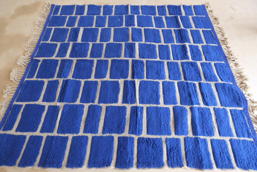 Tapis en laine à carreaux marocain 220 x 248 cm - AFKliving
