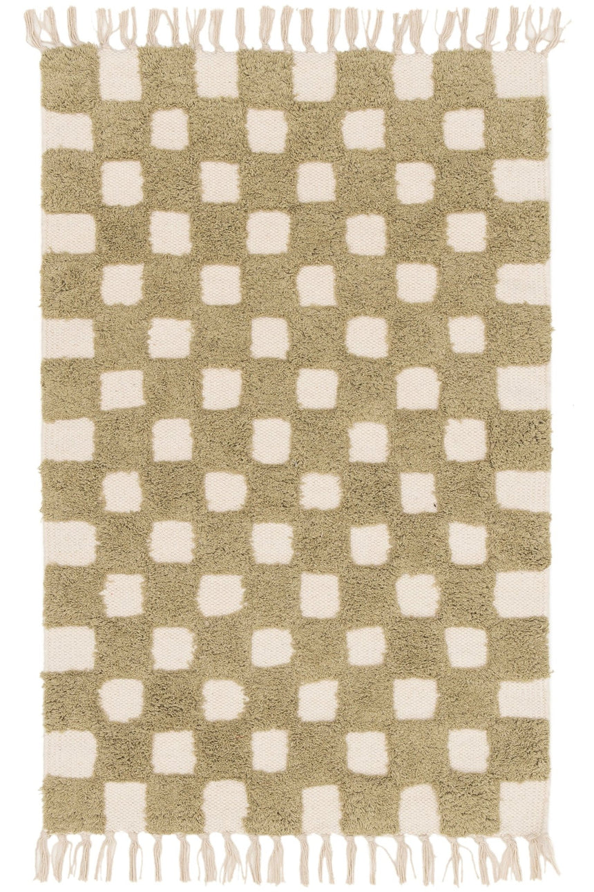 Tapis enfant à carreaux 100% coton lavable en machine MAEL - AFKliving