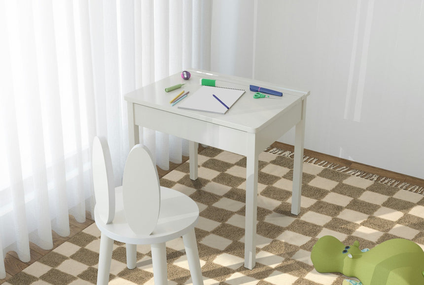 Tapis enfant à carreaux 100% coton lavable en machine MAEL - AFKliving
