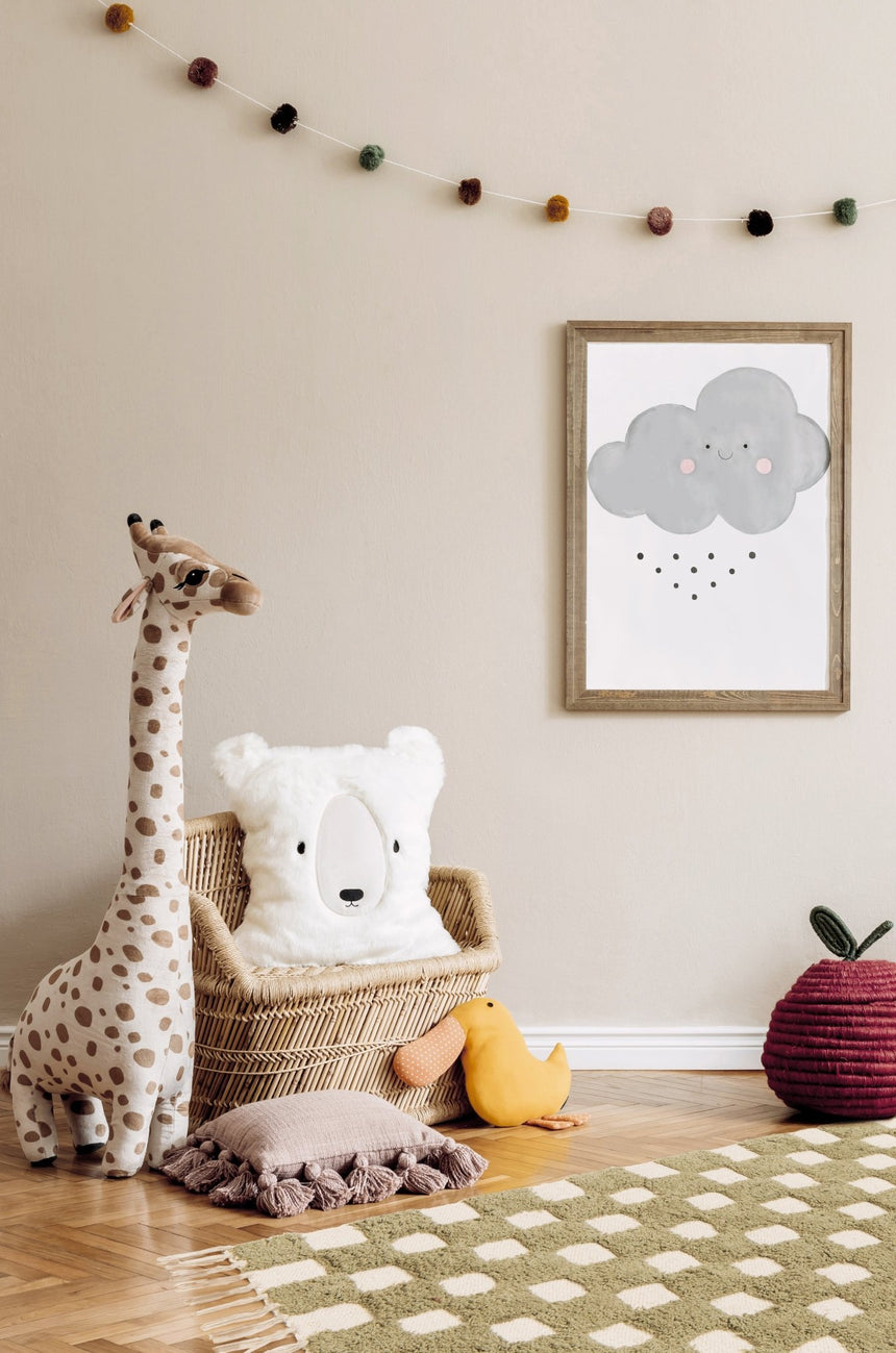 Tapis enfant à carreaux 100% coton lavable en machine MAEL - AFKliving