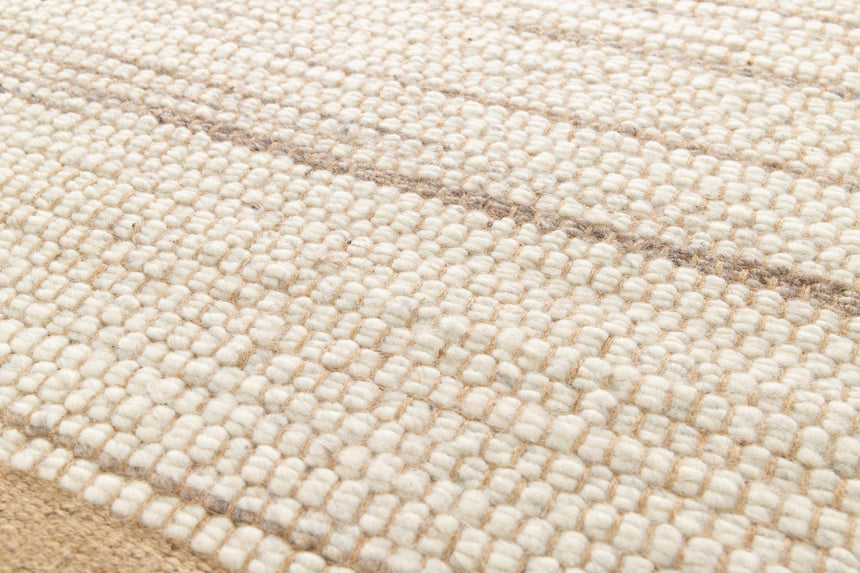 Tapis fait main en laine de nouvelle Zelande et en jute MARIUS - AFKliving