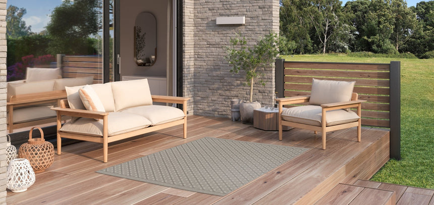 Tapis intérieur extérieur Ava Gris - AFKliving