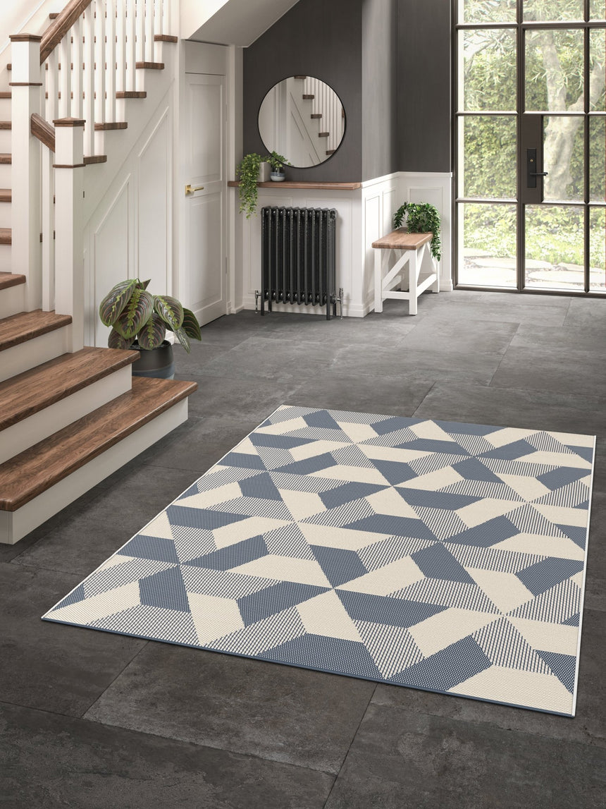 Tapis intérieur extérieur Brayden Bleu - AFKliving