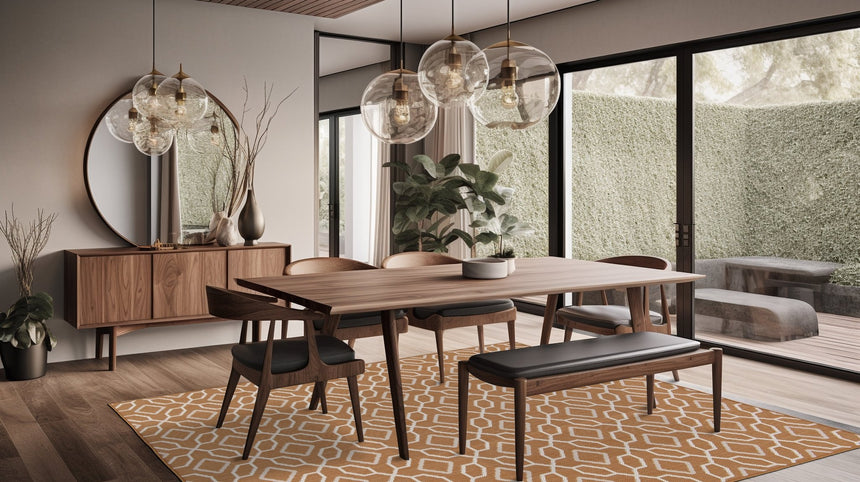 Tapis intérieur extérieur en fibres recyclées Owen Orange - AFKliving