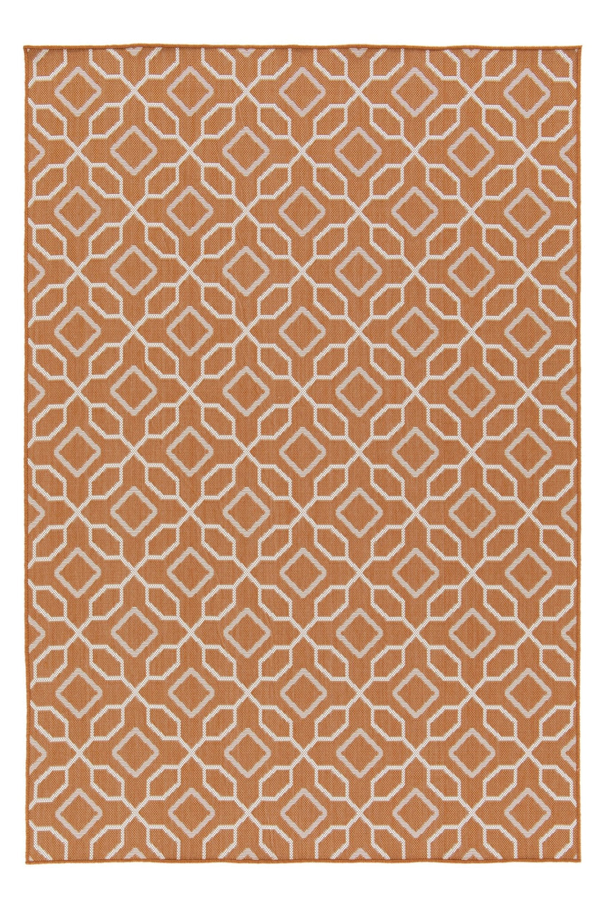 Tapis intérieur extérieur en fibres recyclées Owen Orange - AFKliving