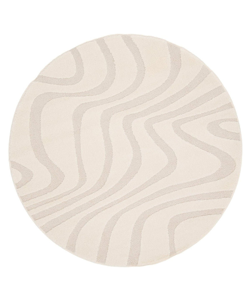 Tapis rond design avec effet relief NAYA - AFKliving