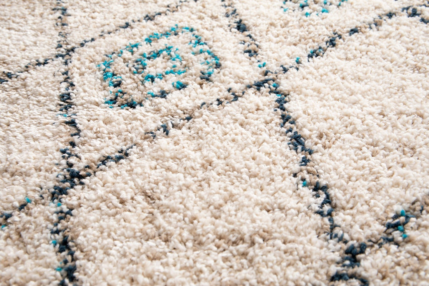 Tapis shaggy épais et confortable style ethnique DIAMOND - AFKliving
