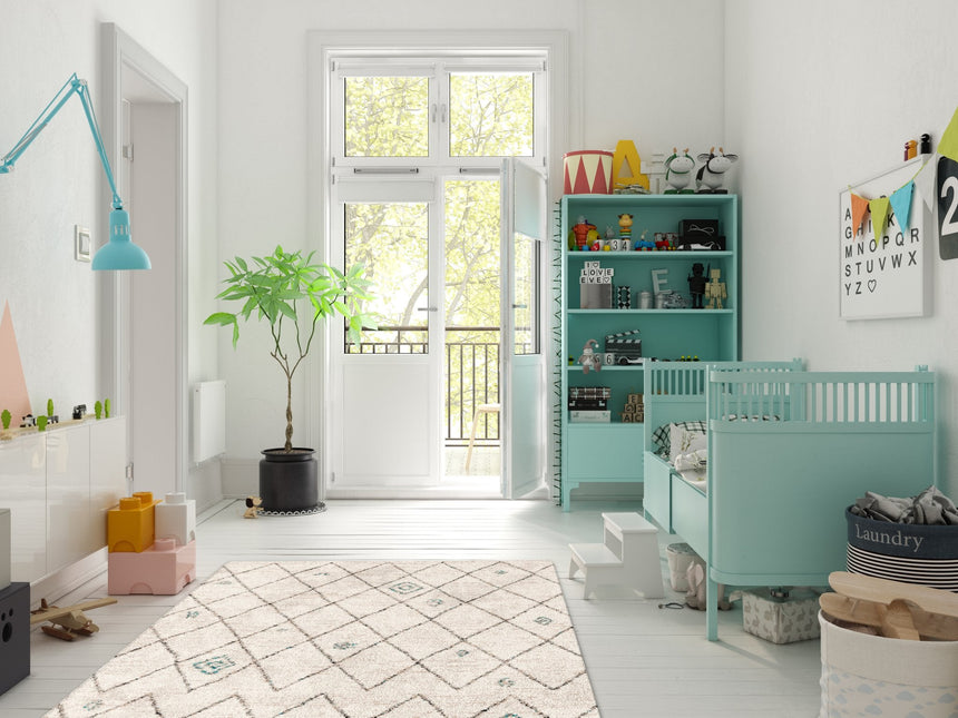 Tapis shaggy épais et confortable style ethnique DIAMOND - AFKliving