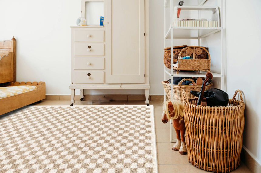 Tapis à poil haut doux et confortable CHECKERS - AFKliving