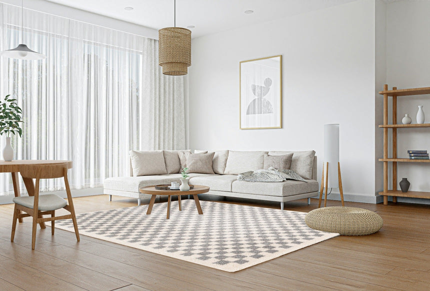 Tapis à poil haut doux et confortable CHECKERS - AFKliving