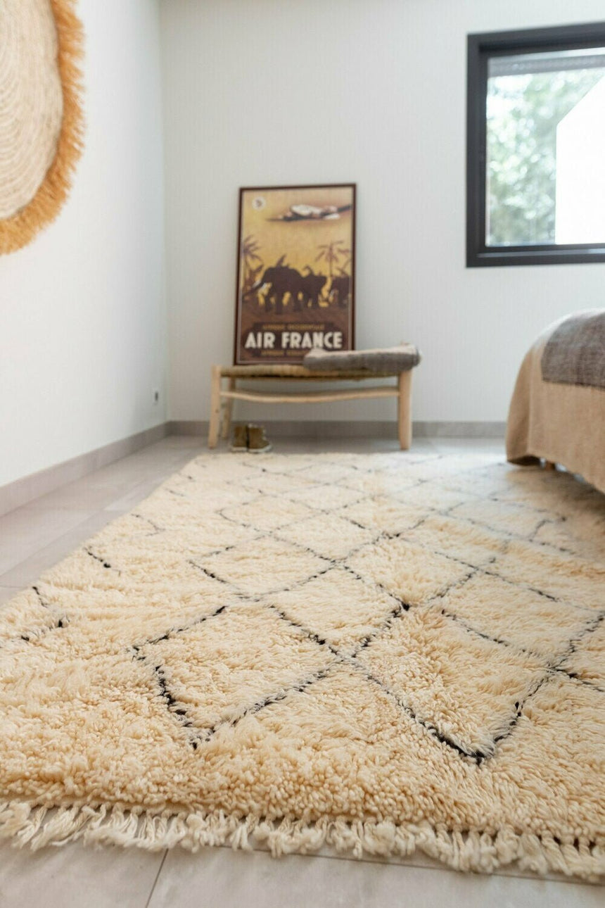 Tapis berbere authentique en laine Cherratin - AFKliving