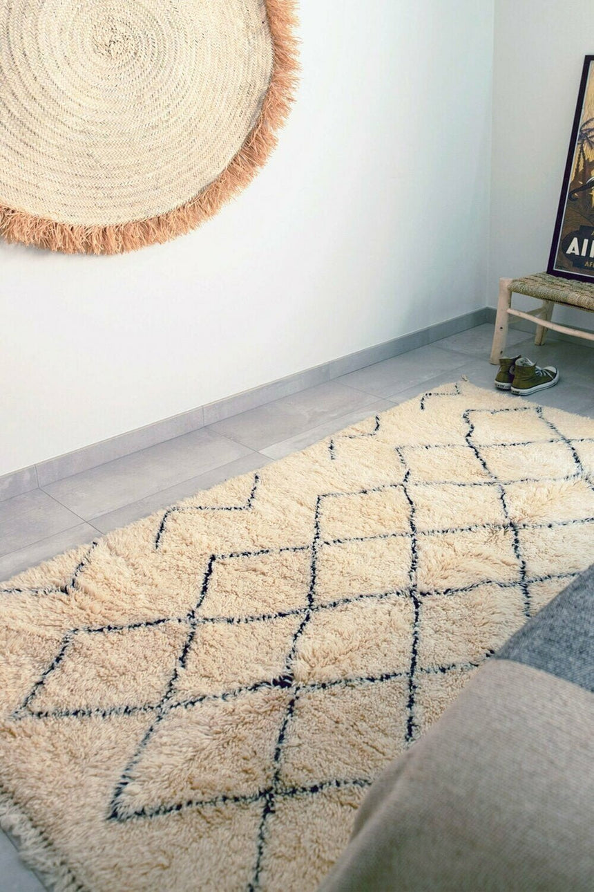 Tapis berbere authentique en laine Cherratin - AFKliving