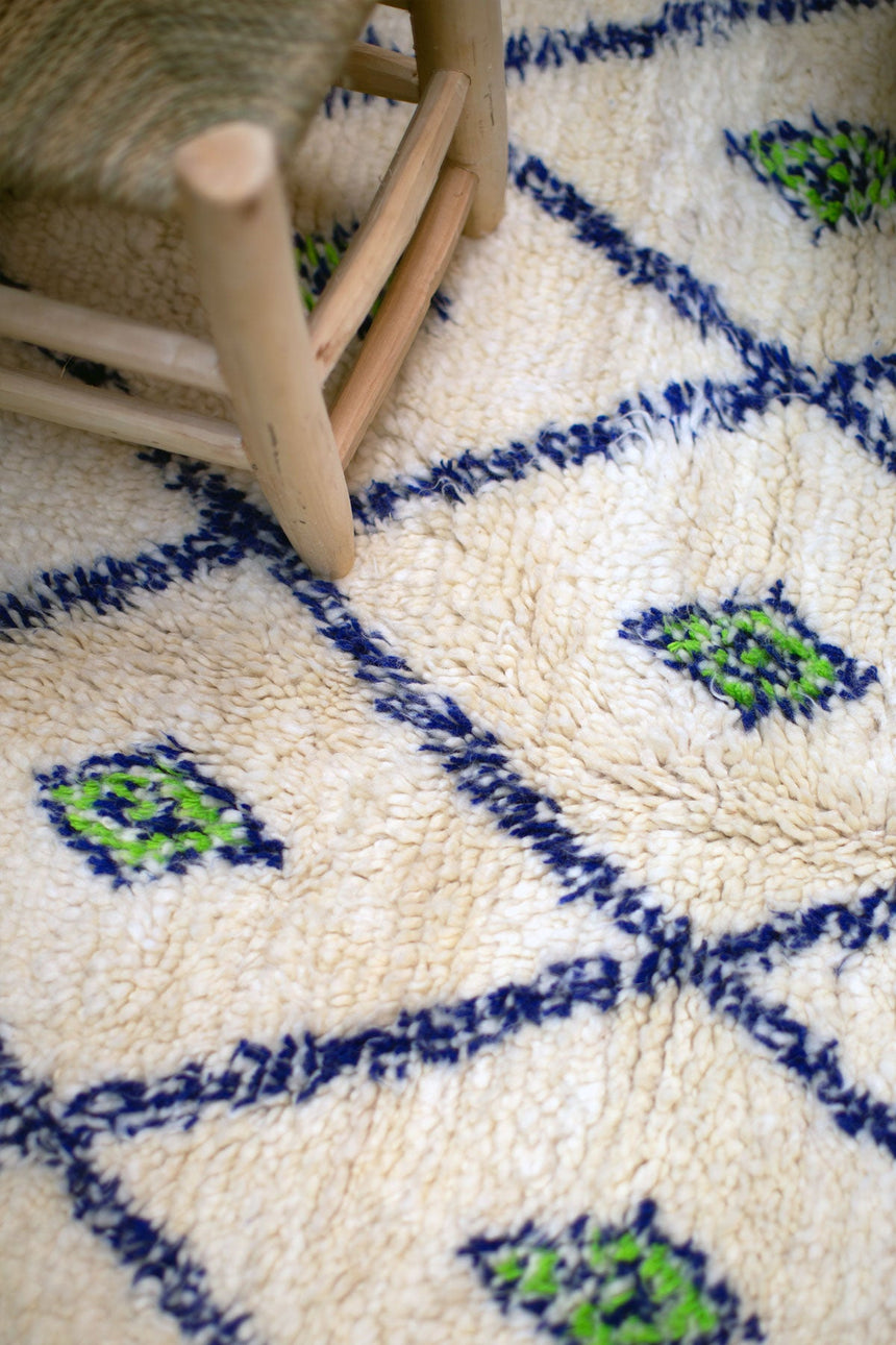 Tapis berbere authentique marocain laine Majorelle - AFKliving