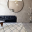 Tapis berbere authentique marocain laine noir blanc Kasbah - AFKliving