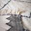 Tapis berbere authentique marocain laine noir blanc Riad - AFKliving