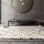 Tapis berbere authentique marocain laine noir blanc Riad - AFKliving