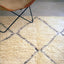 Tapis berbere authentique marocain laine noir blanc Semmarine - AFKliving