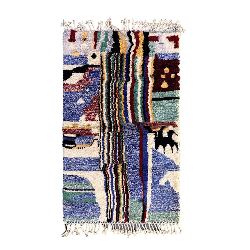 Tapis Berbere marocain pure laine 113 x 189 cm - AFKliving