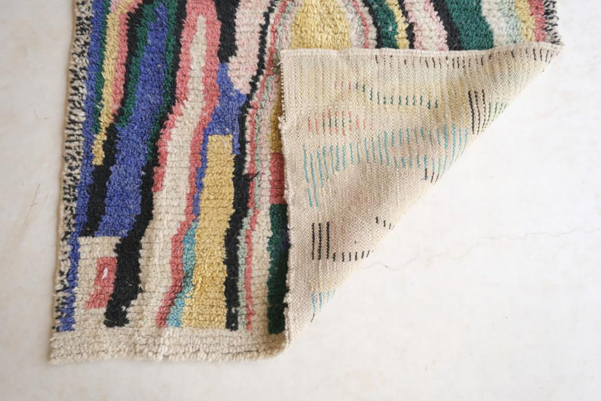 Tapis Berbere marocain pure laine 116 x 168 cm VENDU - AFKliving