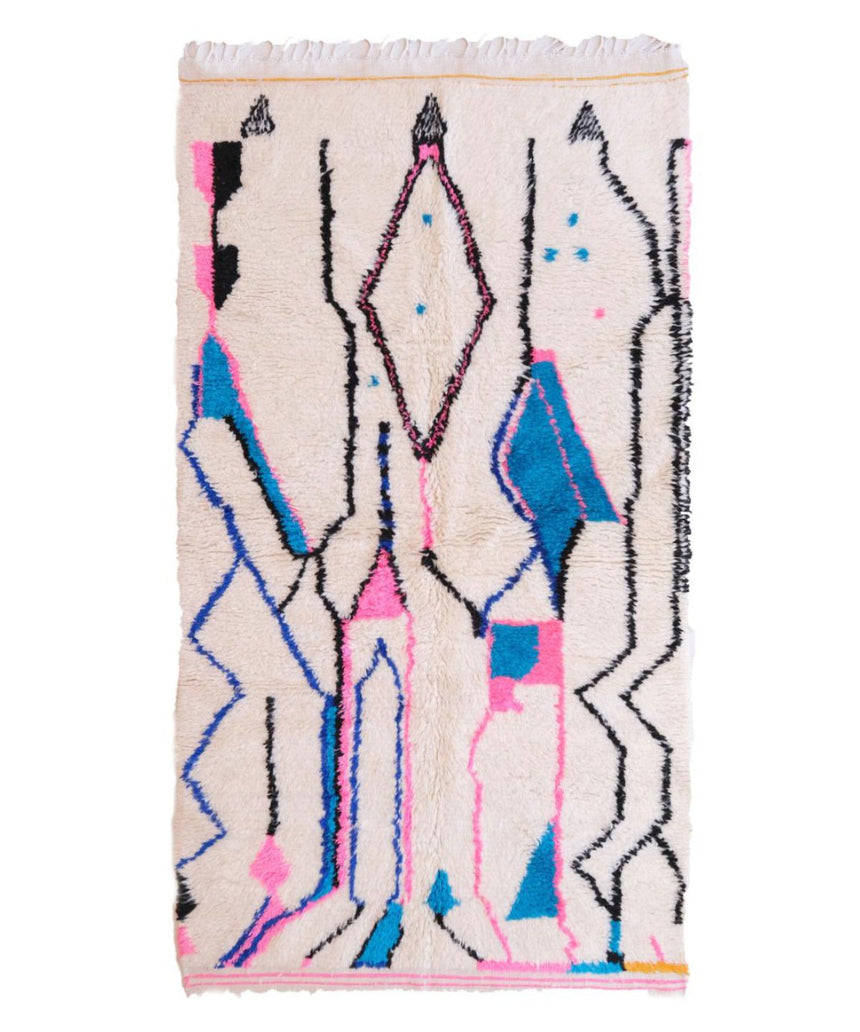 Tapis Berbere marocain pure laine 129 x 234 cm - AFKliving
