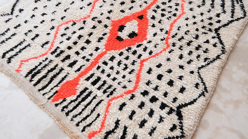Tapis Berbere marocain pure laine 141 x 262 cm - AFKliving