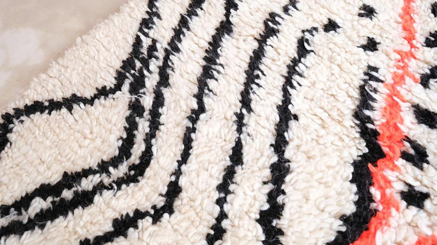 Tapis Berbere marocain pure laine 141 x 262 cm - AFKliving