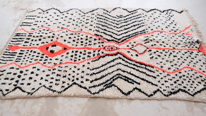 Tapis Berbere marocain pure laine 141 x 262 cm - AFKliving