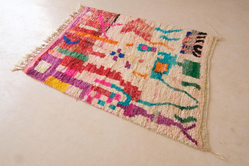 Tapis Berbere marocain pure laine 142 x 172 cm VENDU - AFKliving