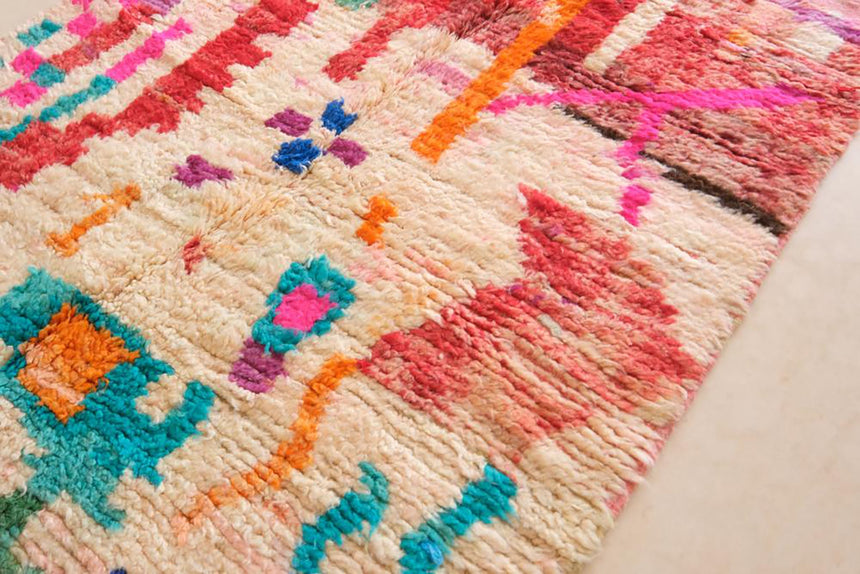 Tapis Berbere marocain pure laine 142 x 172 cm VENDU - AFKliving
