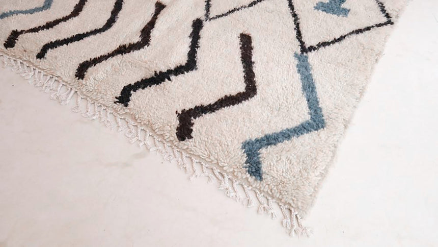 Tapis Berbere marocain pure laine 144 x 265 cm - AFKliving