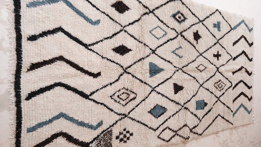 Tapis Berbere marocain pure laine 144 x 265 cm - AFKliving