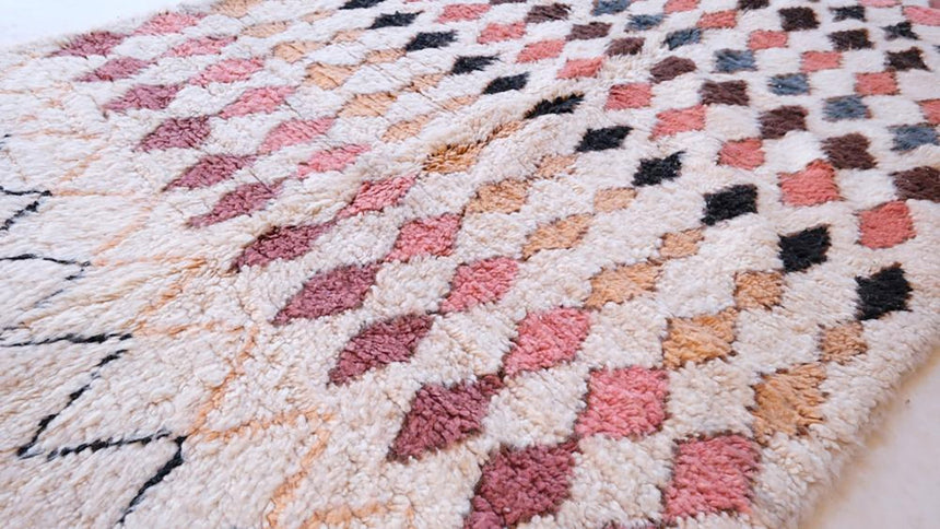 Tapis Berbere marocain pure laine 145 x 261 cm - AFKliving