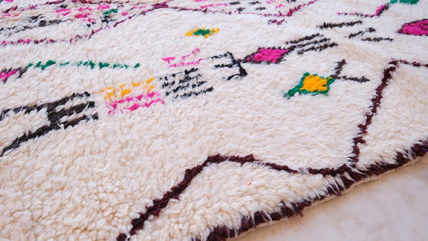 Tapis Berbere marocain pure laine 147 x 242 cm - AFKliving