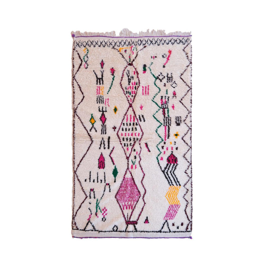 Tapis Berbere marocain pure laine 147 x 242 cm - AFKliving