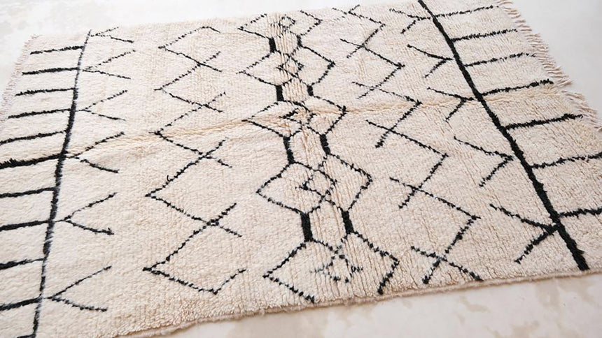 Tapis Berbere marocain pure laine 152 x 245 cm VENDU - AFKliving
