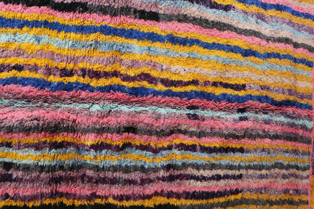 Tapis Berbère Marocain Authentique - 100% Laine Fait Main - 150x100 Cm - Multicolore