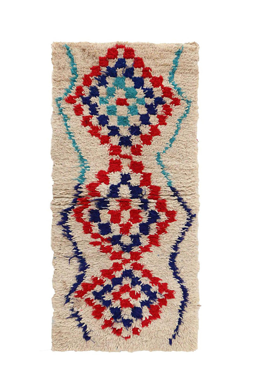 Tapis Berbere marocain pure laine 75 x 170 cm - AFKliving