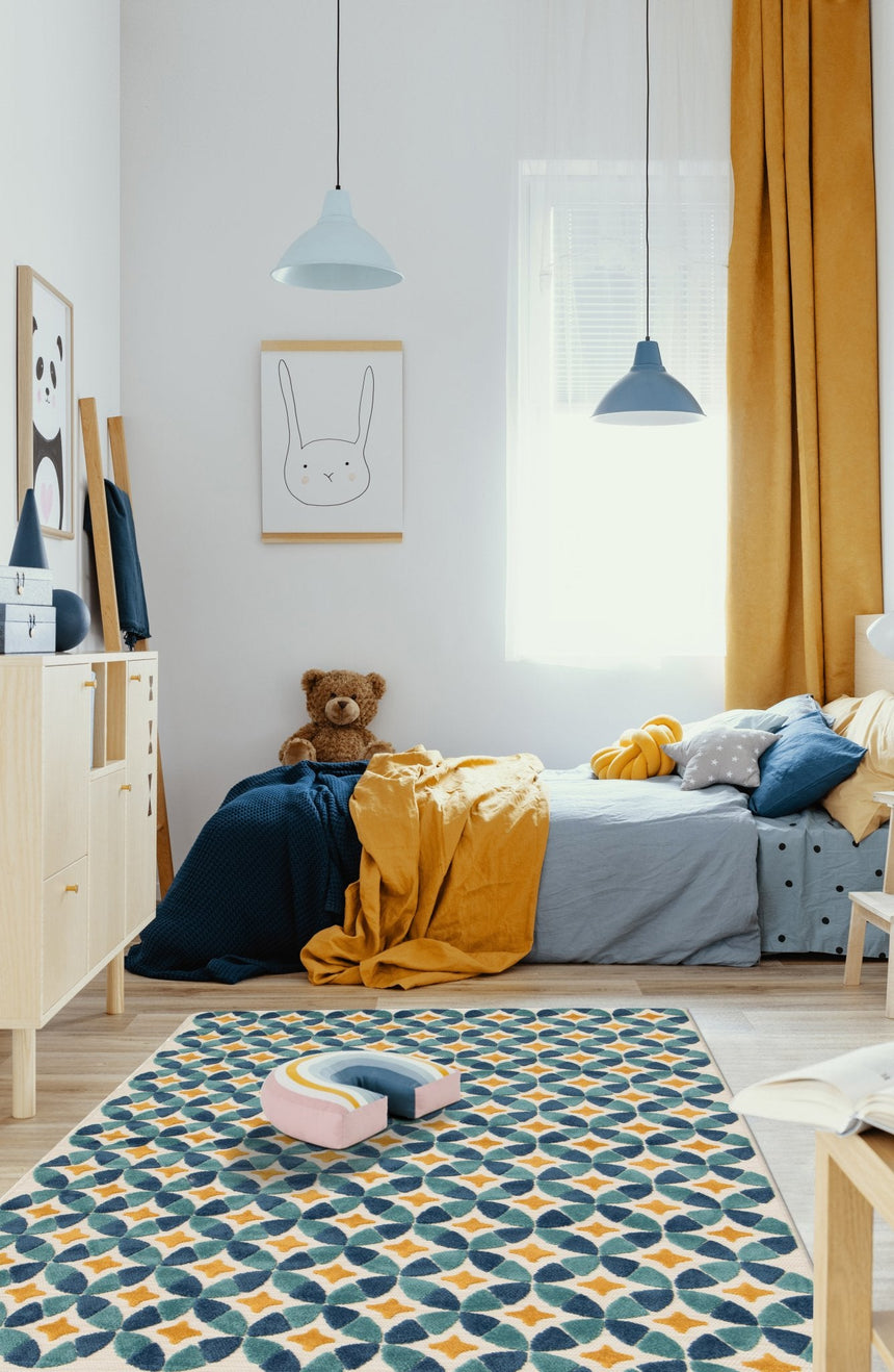 Tapis coloré avec effet sculpté LISBONNE - AFKliving