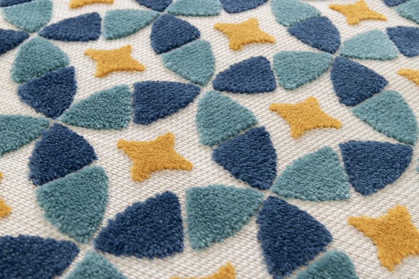 Tapis coloré avec effet sculpté LISBONNE - AFKliving