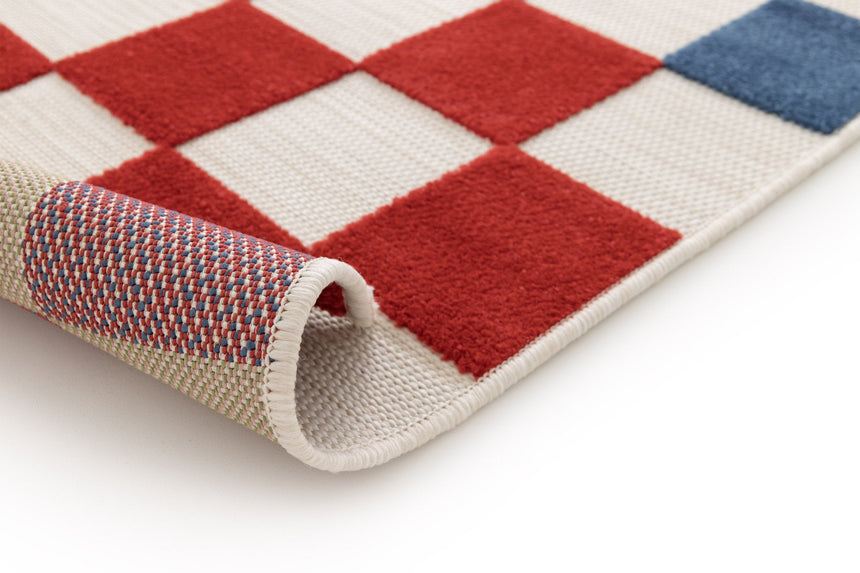 Tapis coloré avec effet sculpté MULTI CARREAUX - AFKliving