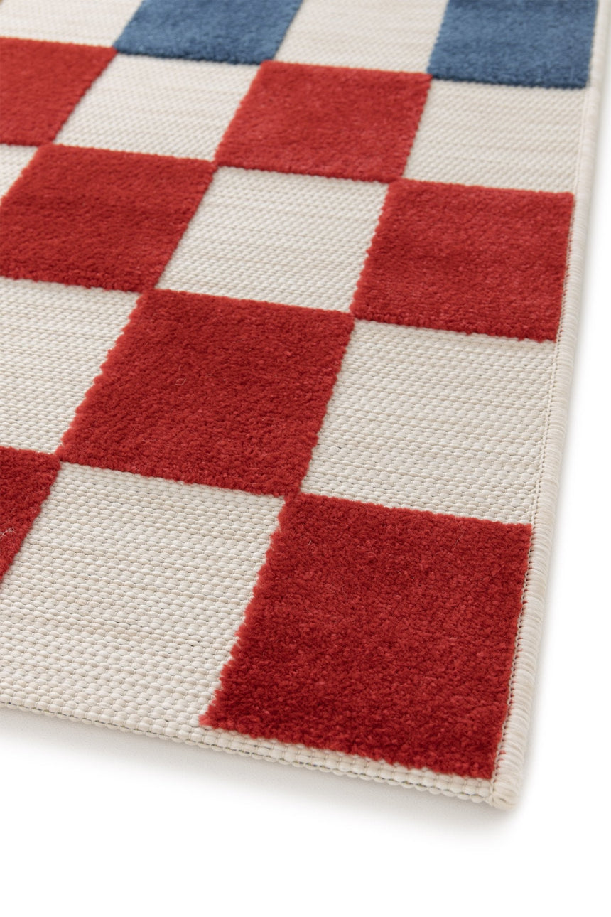 Tapis coloré avec effet sculpté MULTI CARREAUX - AFKliving