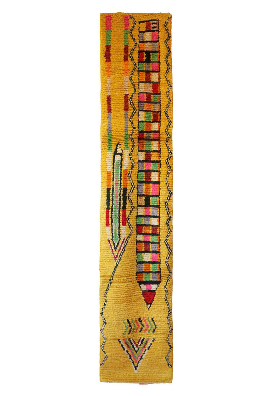 Tapis de couloir Berbere marocain pure laine 66 x 340 cm - AFKliving