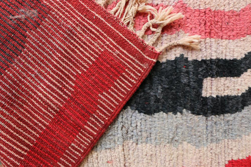 Tapis de couloir Berbere marocain pure laine 71 x 353 cm - AFKliving